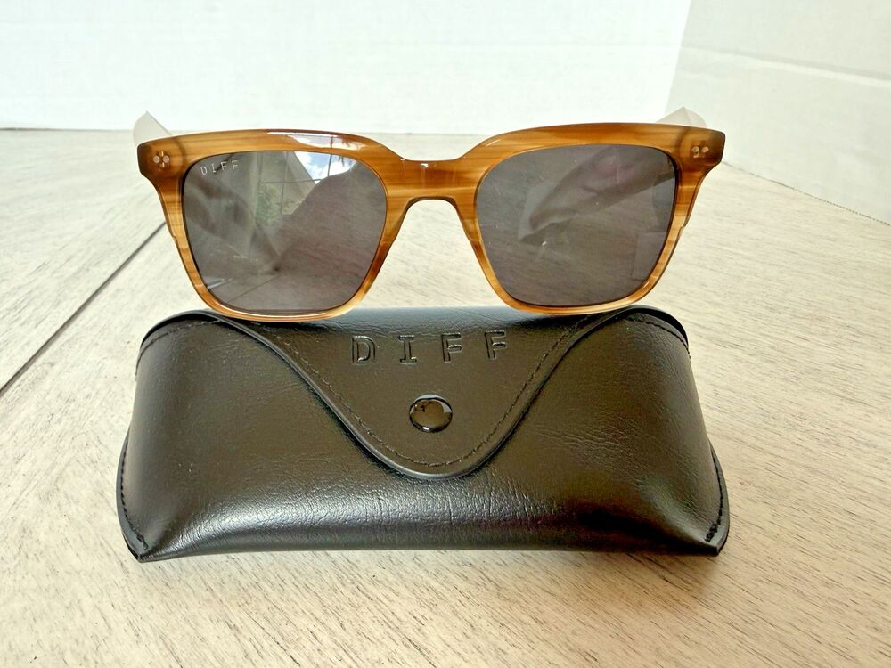 DIFF Billie Square Polarized Sunglasses Longhorn Unisex UV400 NIB $115 MSRP